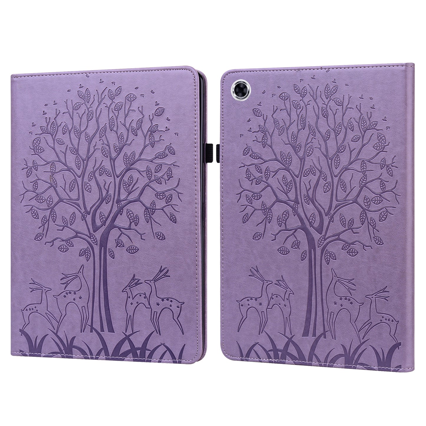 For Samsung Galaxy Tab A9+ Cover Imprinted Stand PU Leather Card Holder Tablet Case