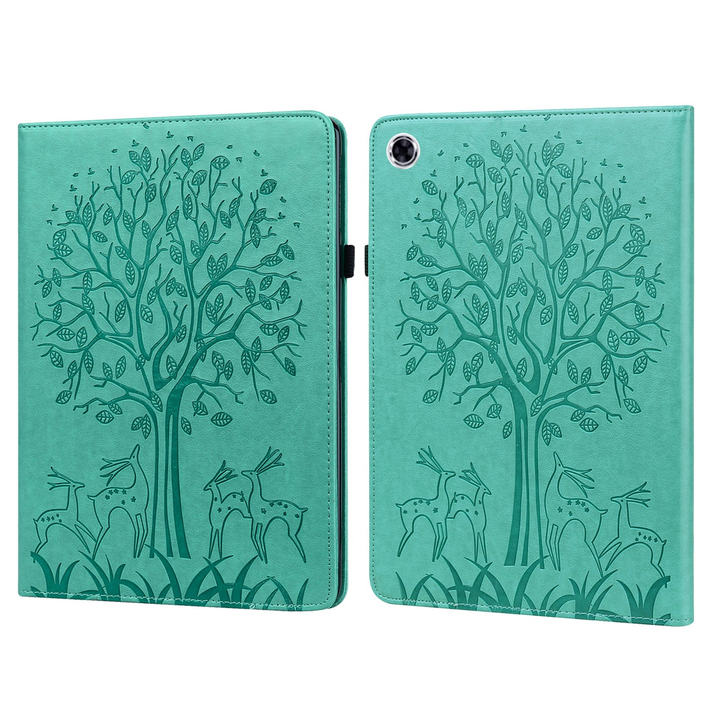 For Samsung Galaxy Tab A9+ Cover Imprinted Stand PU Leather Card Holder Tablet Case