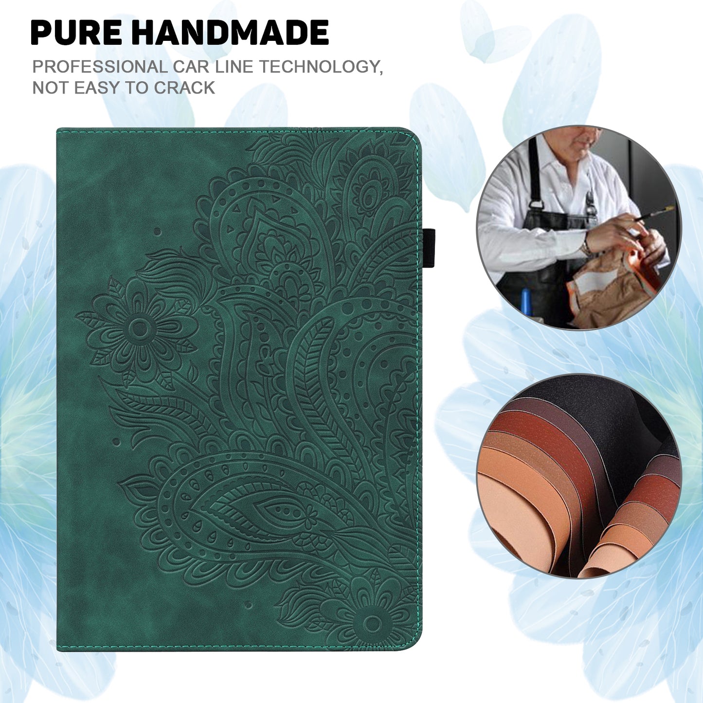 For Samsung Galaxy Tab A9+ Case PU Leather Card Holder Tablet Cover