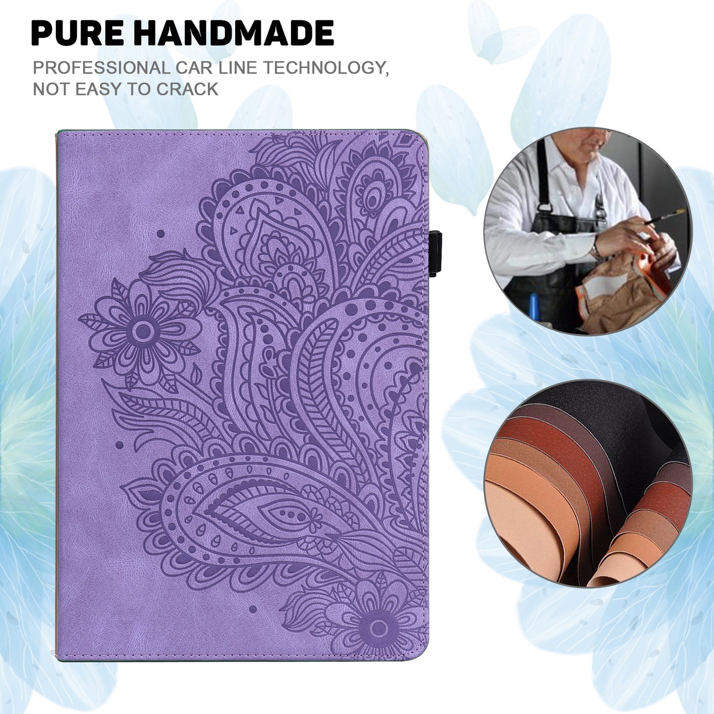 For Samsung Galaxy Tab A9+ Case PU Leather Card Holder Tablet Cover