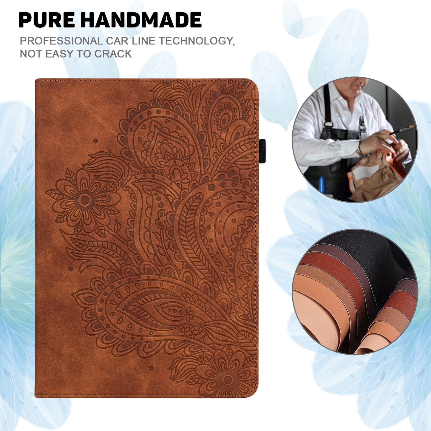 For Samsung Galaxy Tab A9+ Case PU Leather Card Holder Tablet Cover