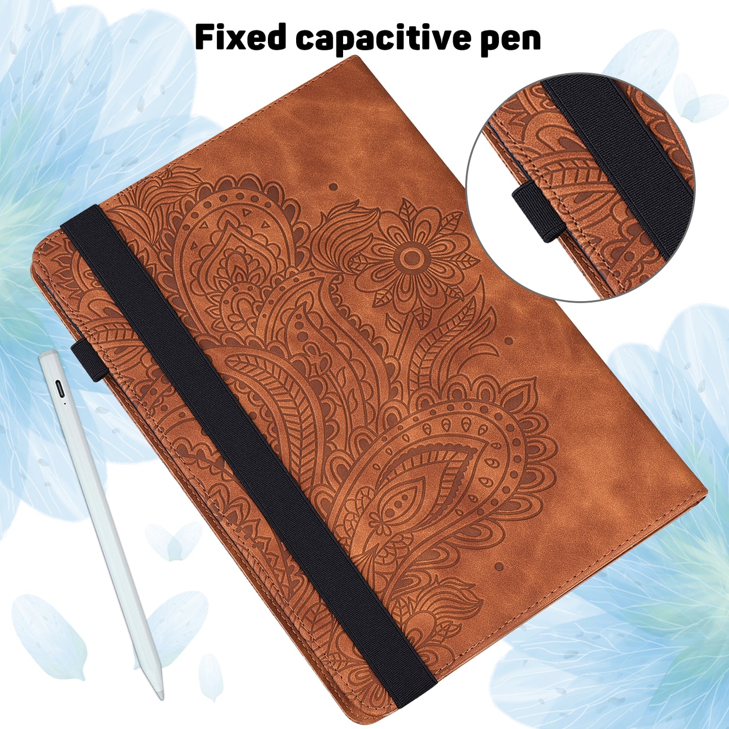 For Samsung Galaxy Tab A9+ Case PU Leather Card Holder Tablet Cover