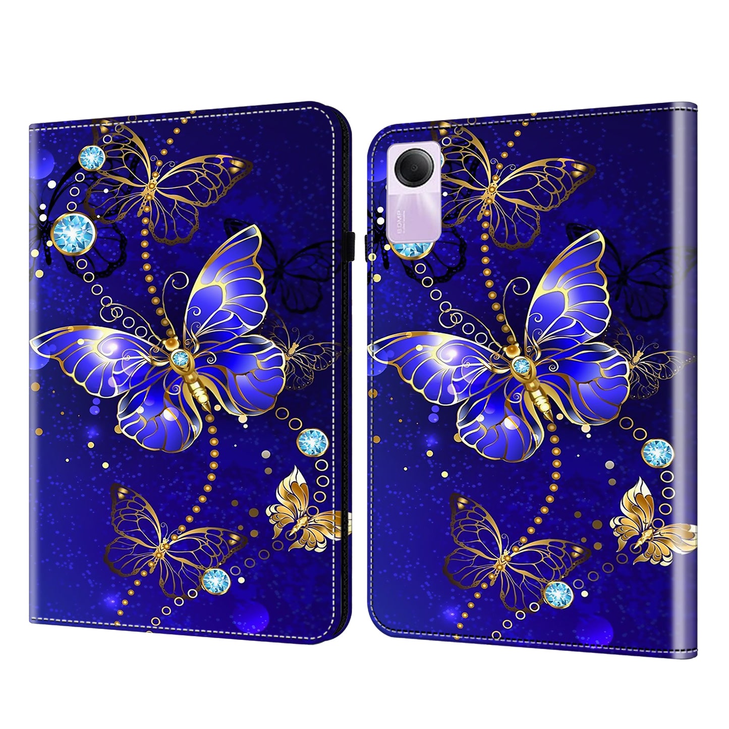 For Xiaomi Redmi Pad SE Case Stand Card Slot Pattern Printing PU Leather Tablet Cover