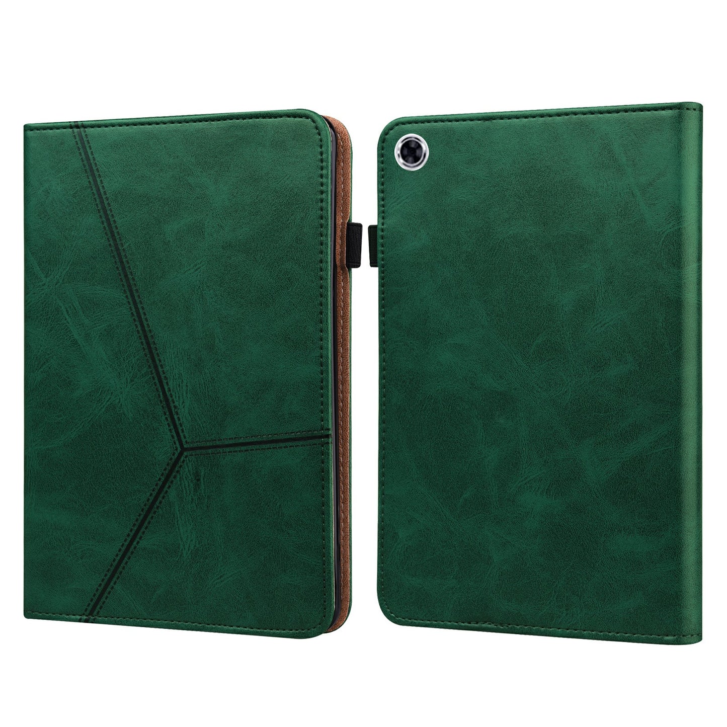 For Samsung Galaxy Tab A9+ Case PU Leather Line Imprinted Tablet Cover with Card Slots