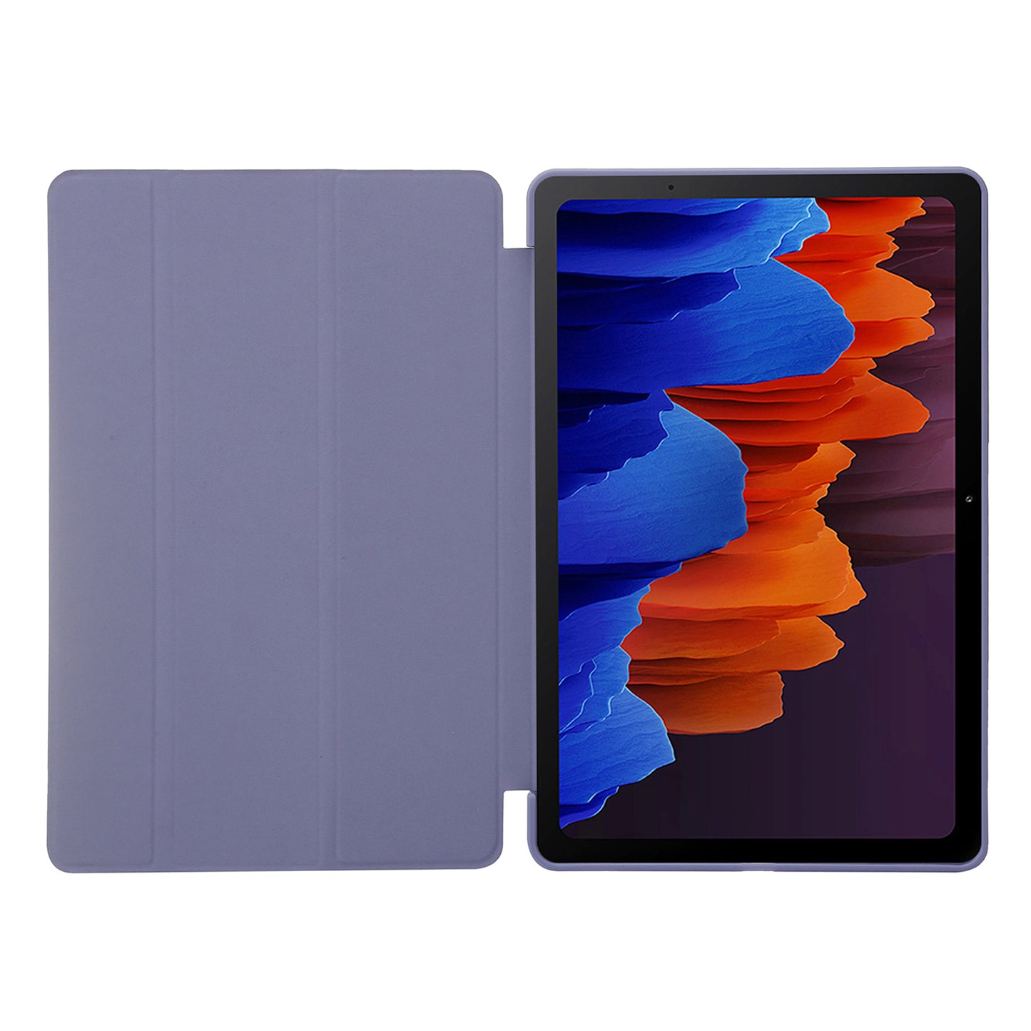For Samsung Galaxy Tab S9+ Case Anti-scratch PU Leather + Silicone Tri-fold Stand Tablet Cover