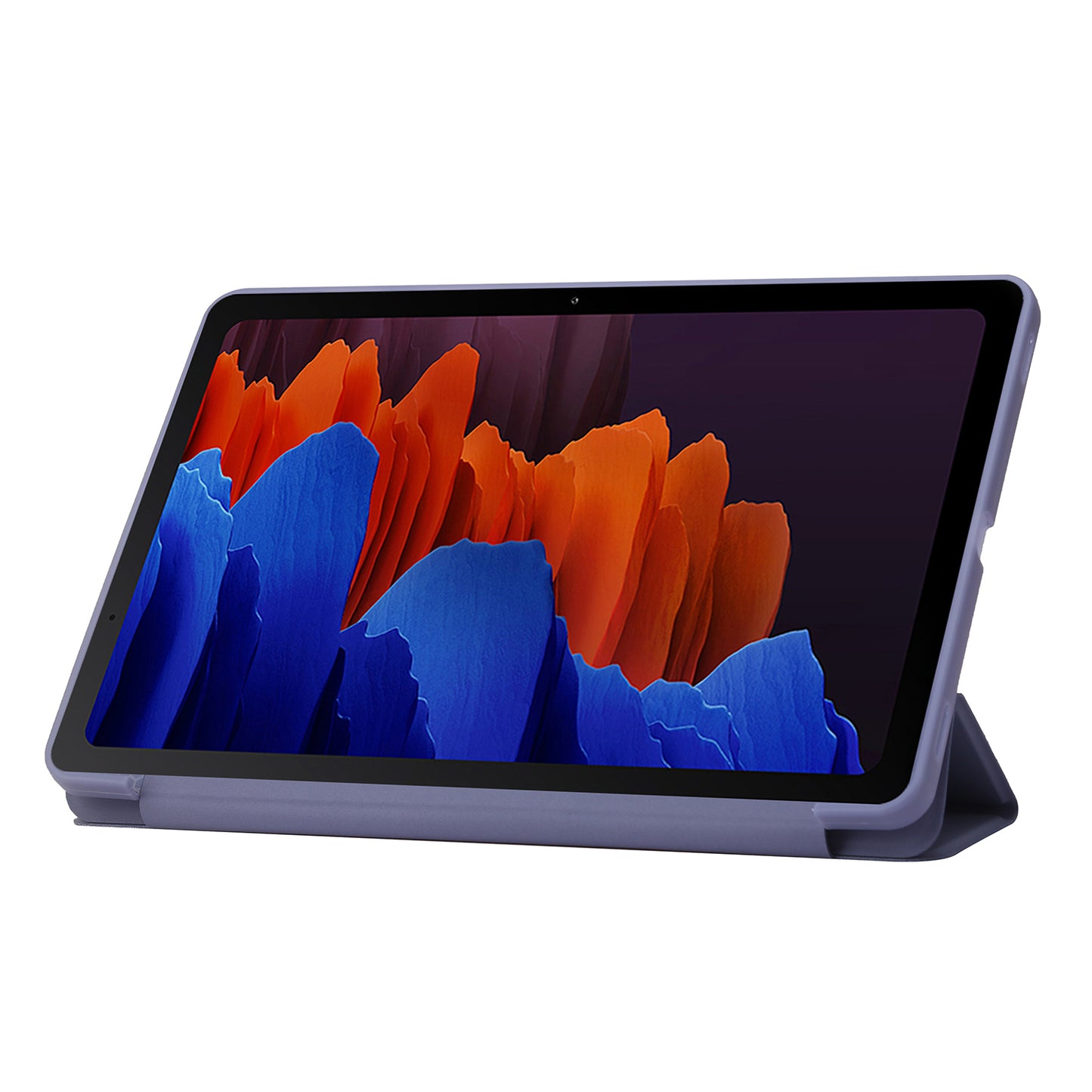 For Samsung Galaxy Tab S9+ Case Anti-scratch PU Leather + Silicone Tri-fold Stand Tablet Cover