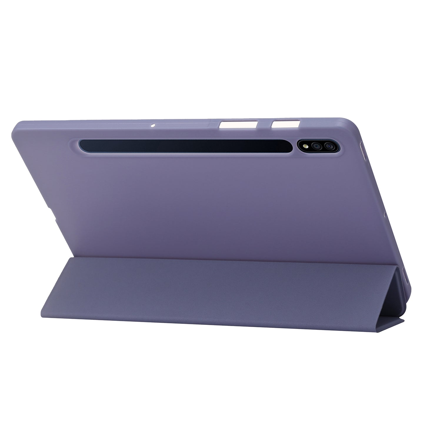 For Samsung Galaxy Tab S9+ Case Anti-scratch PU Leather + Silicone Tri-fold Stand Tablet Cover