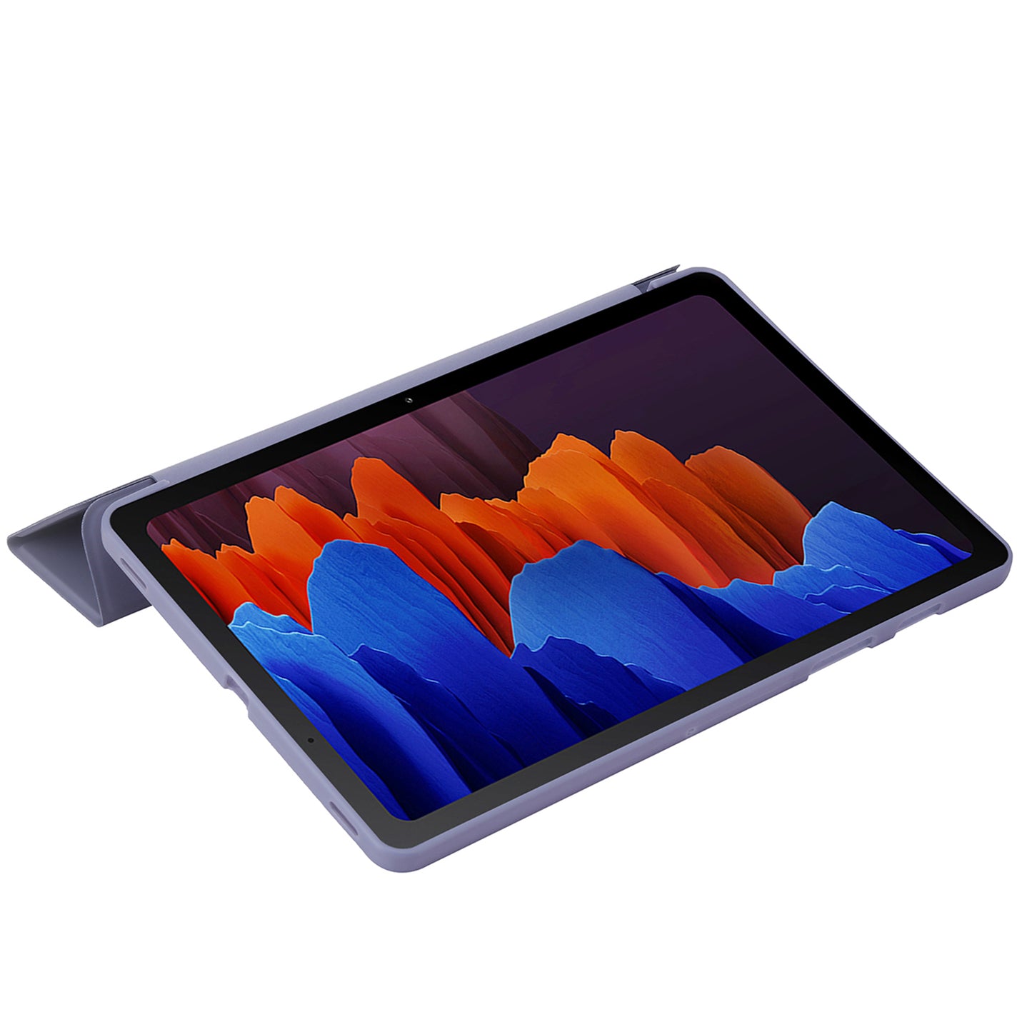 For Samsung Galaxy Tab S9+ Case Anti-scratch PU Leather + Silicone Tri-fold Stand Tablet Cover