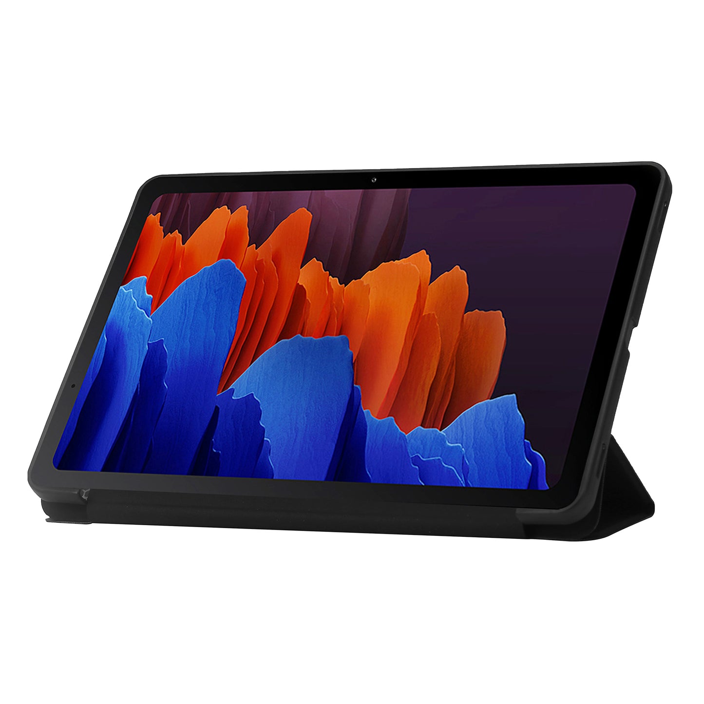 For Samsung Galaxy Tab S9+ Case Anti-scratch PU Leather + Silicone Tri-fold Stand Tablet Cover