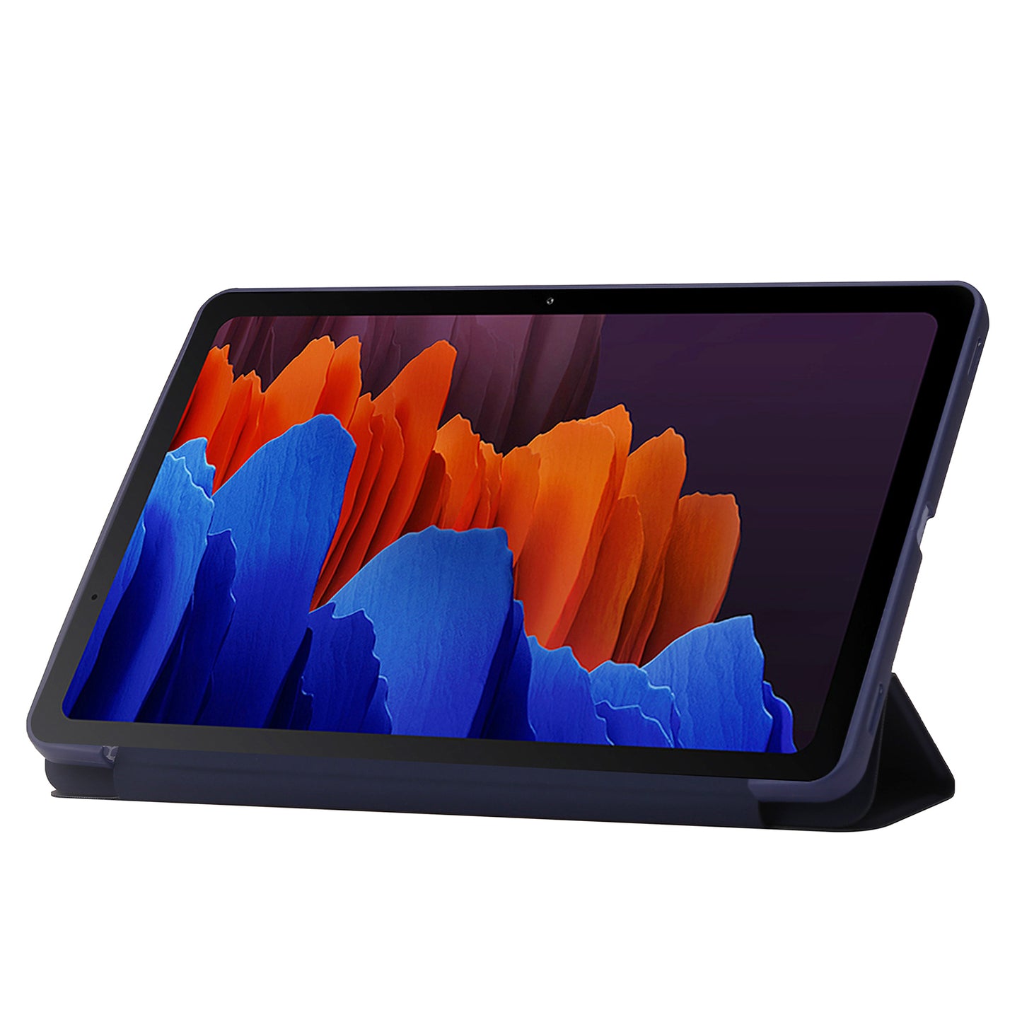 For Samsung Galaxy Tab S9+ Case Anti-scratch PU Leather + Silicone Tri-fold Stand Tablet Cover