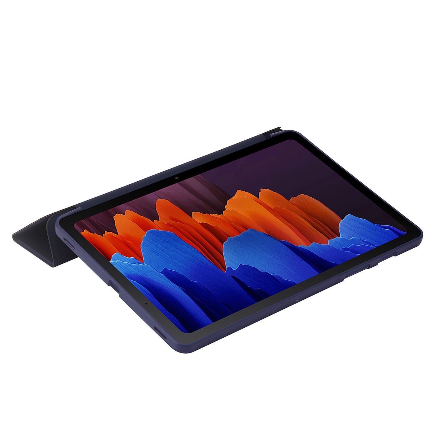 For Samsung Galaxy Tab S9+ Case Anti-scratch PU Leather + Silicone Tri-fold Stand Tablet Cover