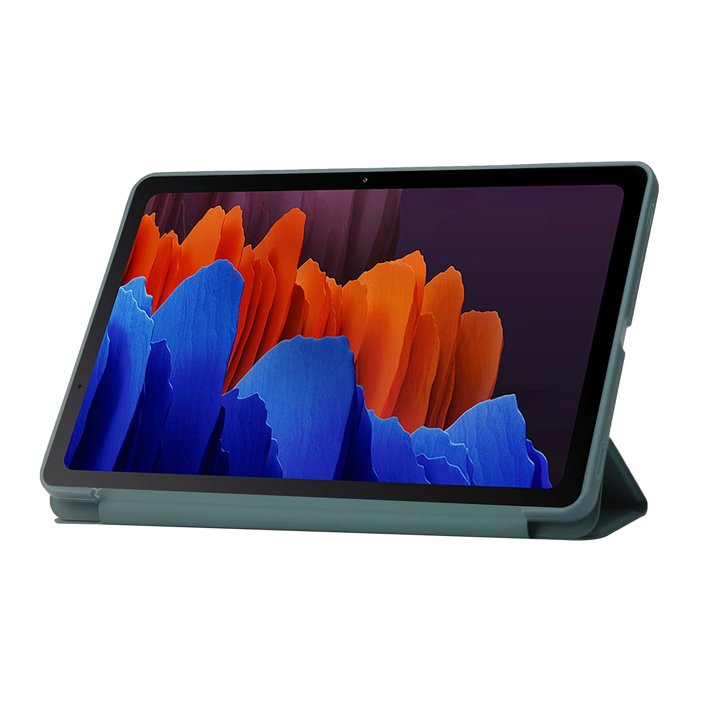 For Samsung Galaxy Tab S9+ Case Anti-scratch PU Leather + Silicone Tri-fold Stand Tablet Cover