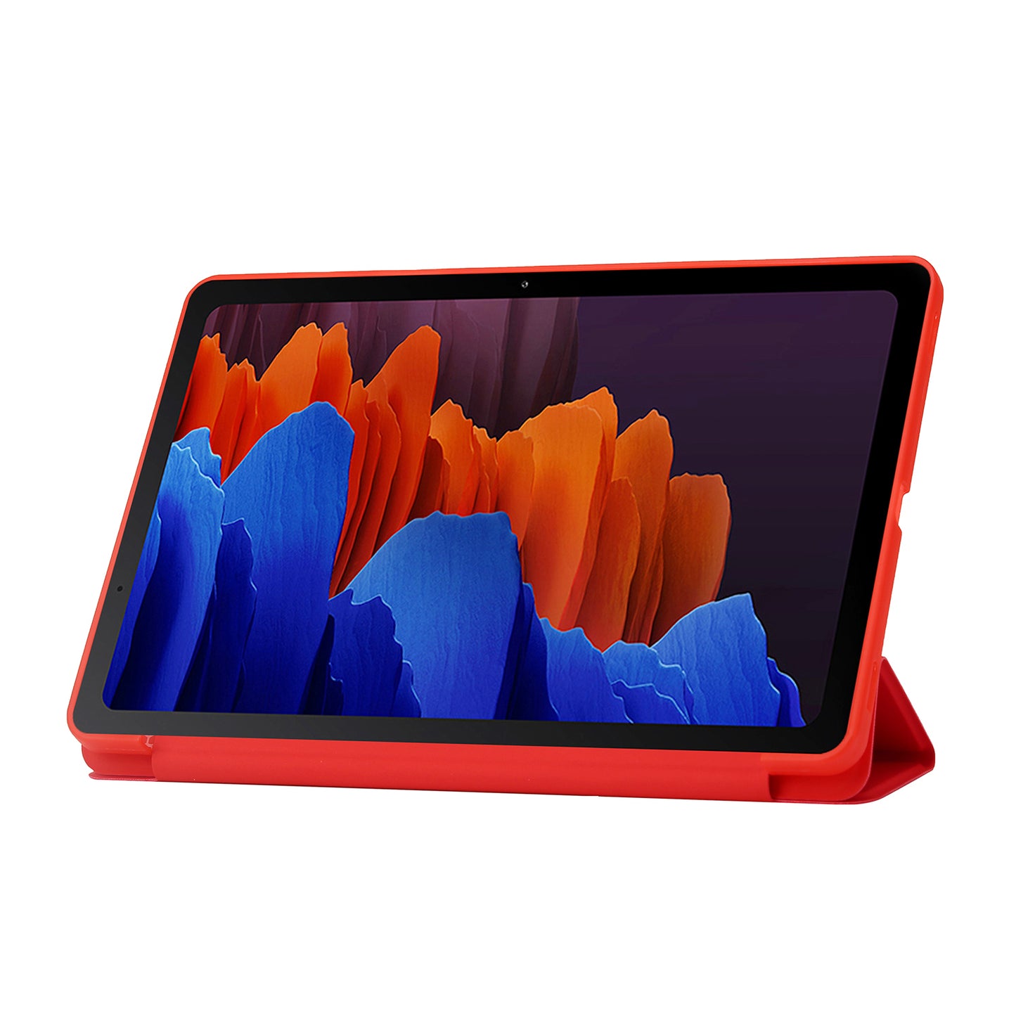 For Samsung Galaxy Tab S9+ Case Anti-scratch PU Leather + Silicone Tri-fold Stand Tablet Cover