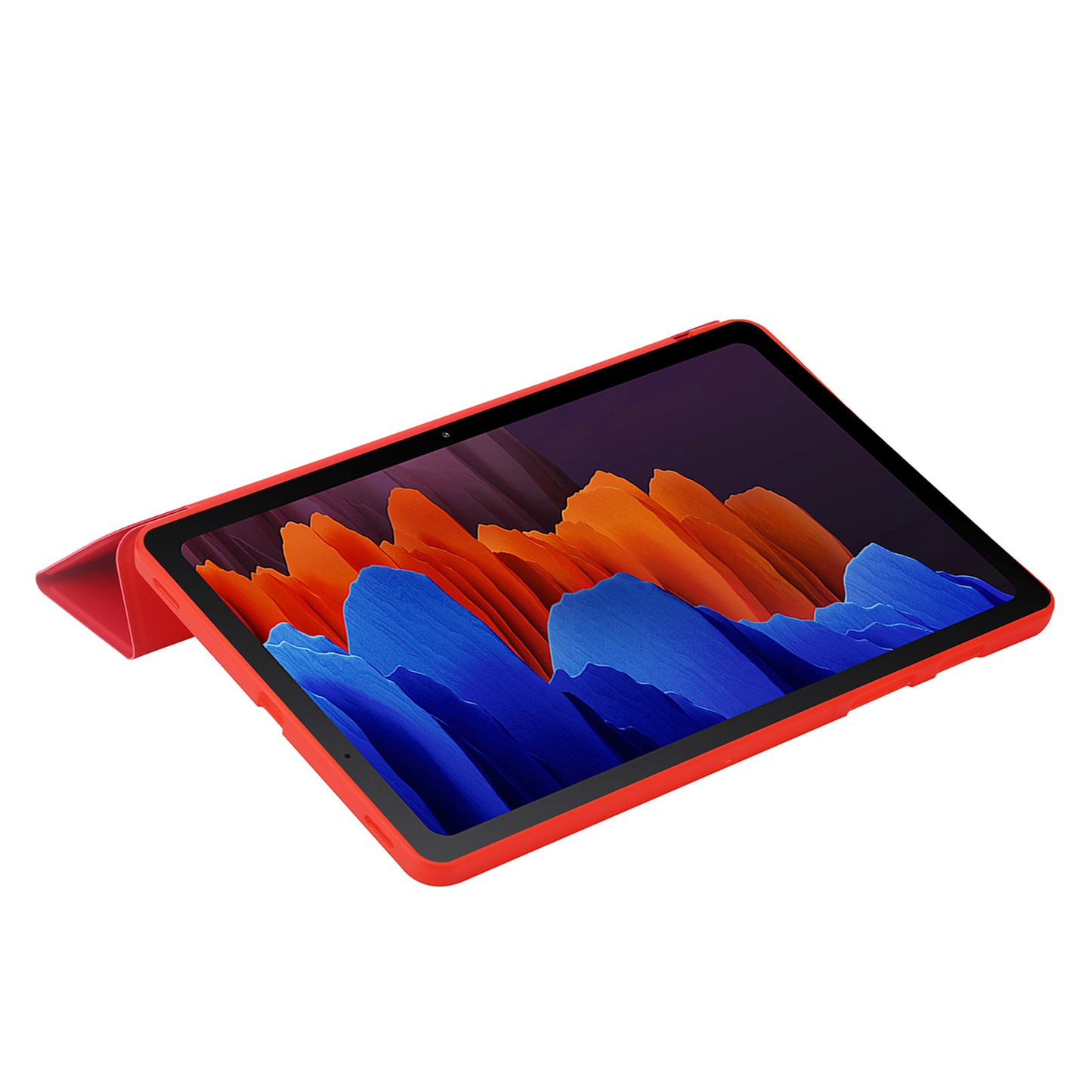 For Samsung Galaxy Tab S9+ Case Anti-scratch PU Leather + Silicone Tri-fold Stand Tablet Cover