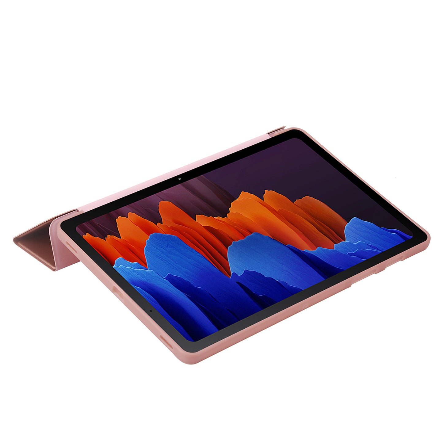 For Samsung Galaxy Tab S9+ Case Anti-scratch PU Leather + Silicone Tri-fold Stand Tablet Cover