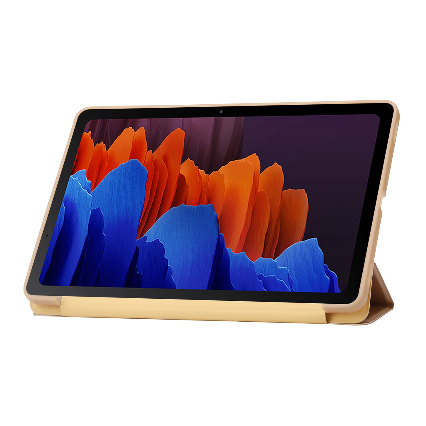 For Samsung Galaxy Tab S9+ Case Anti-scratch PU Leather + Silicone Tri-fold Stand Tablet Cover