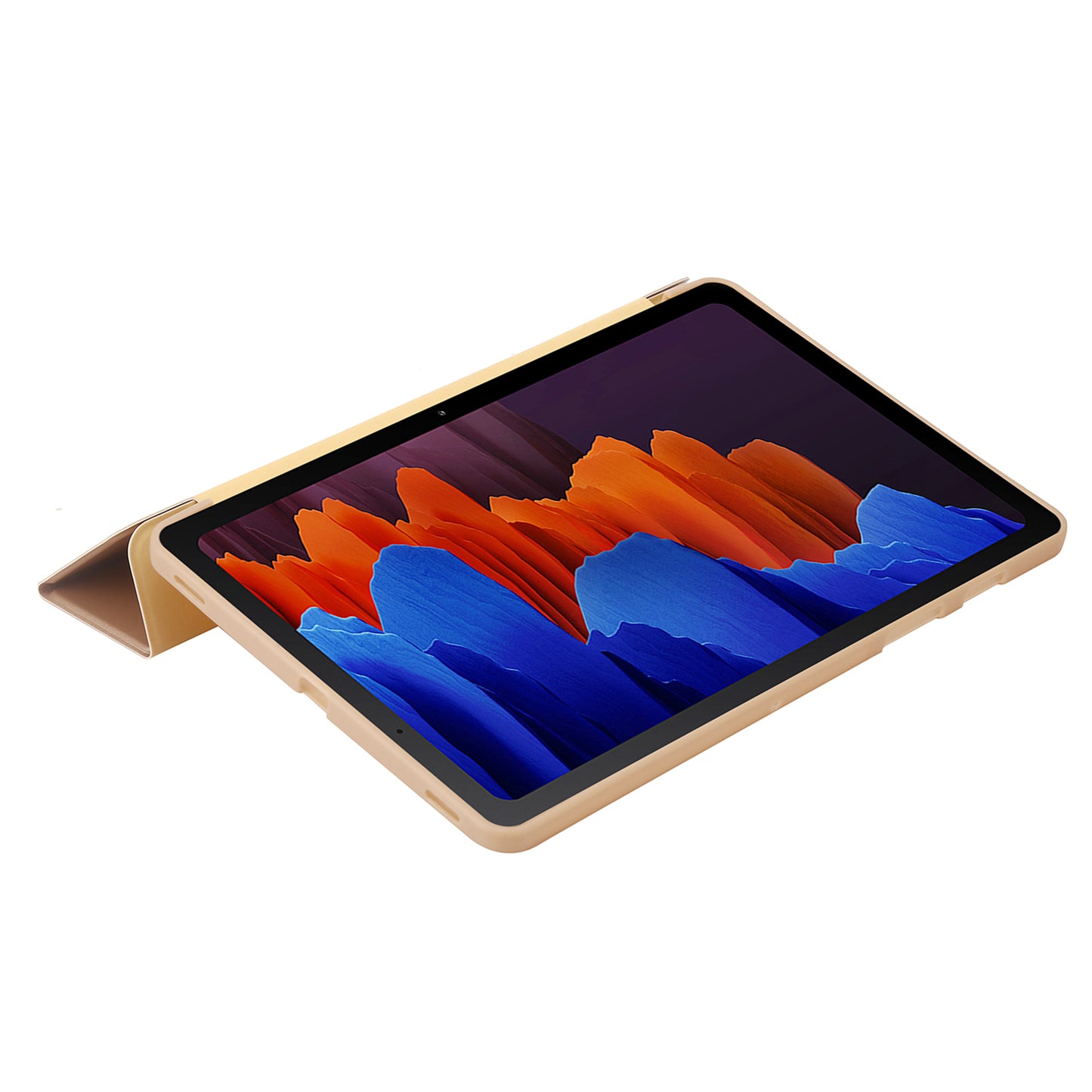 For Samsung Galaxy Tab S9+ Case Anti-scratch PU Leather + Silicone Tri-fold Stand Tablet Cover