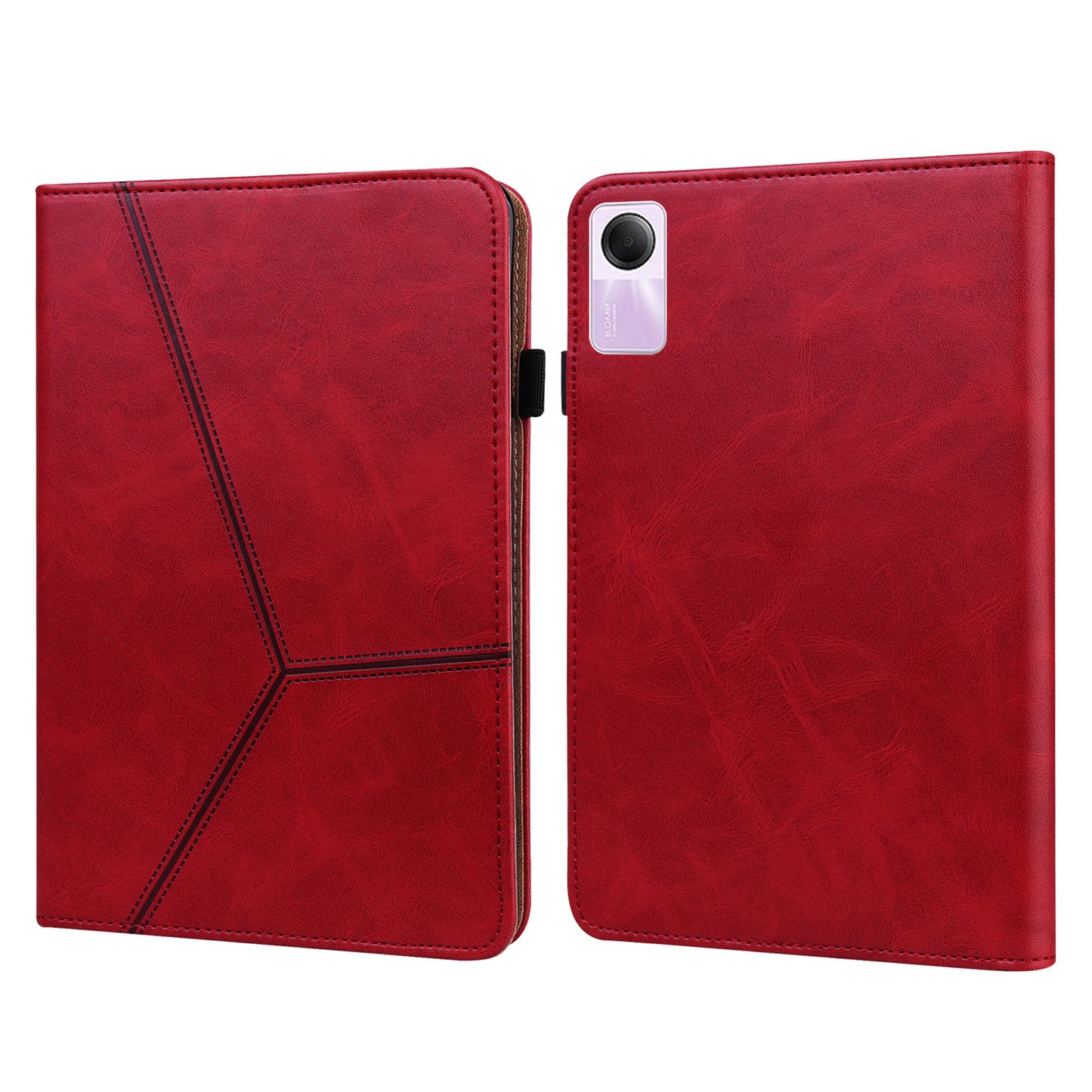 For Xiaomi Redmi Pad SE Leather Case Line Imprinted Card Holder Tablet Cover