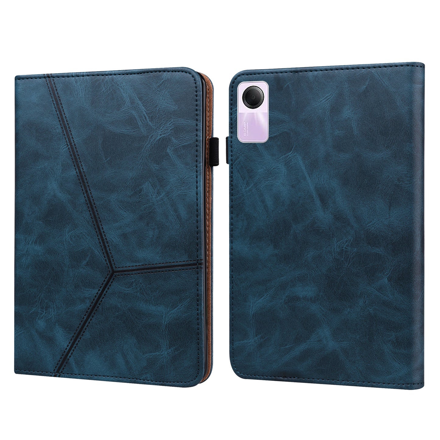 For Xiaomi Redmi Pad SE Leather Case Line Imprinted Card Holder Tablet Cover