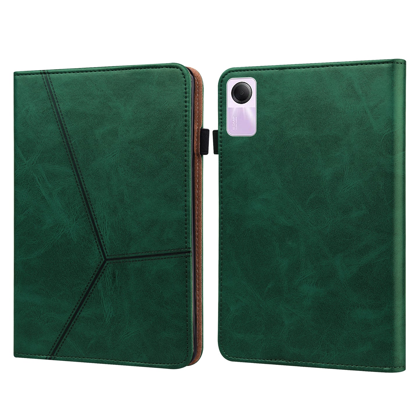 For Xiaomi Redmi Pad SE Leather Case Line Imprinted Card Holder Tablet Cover