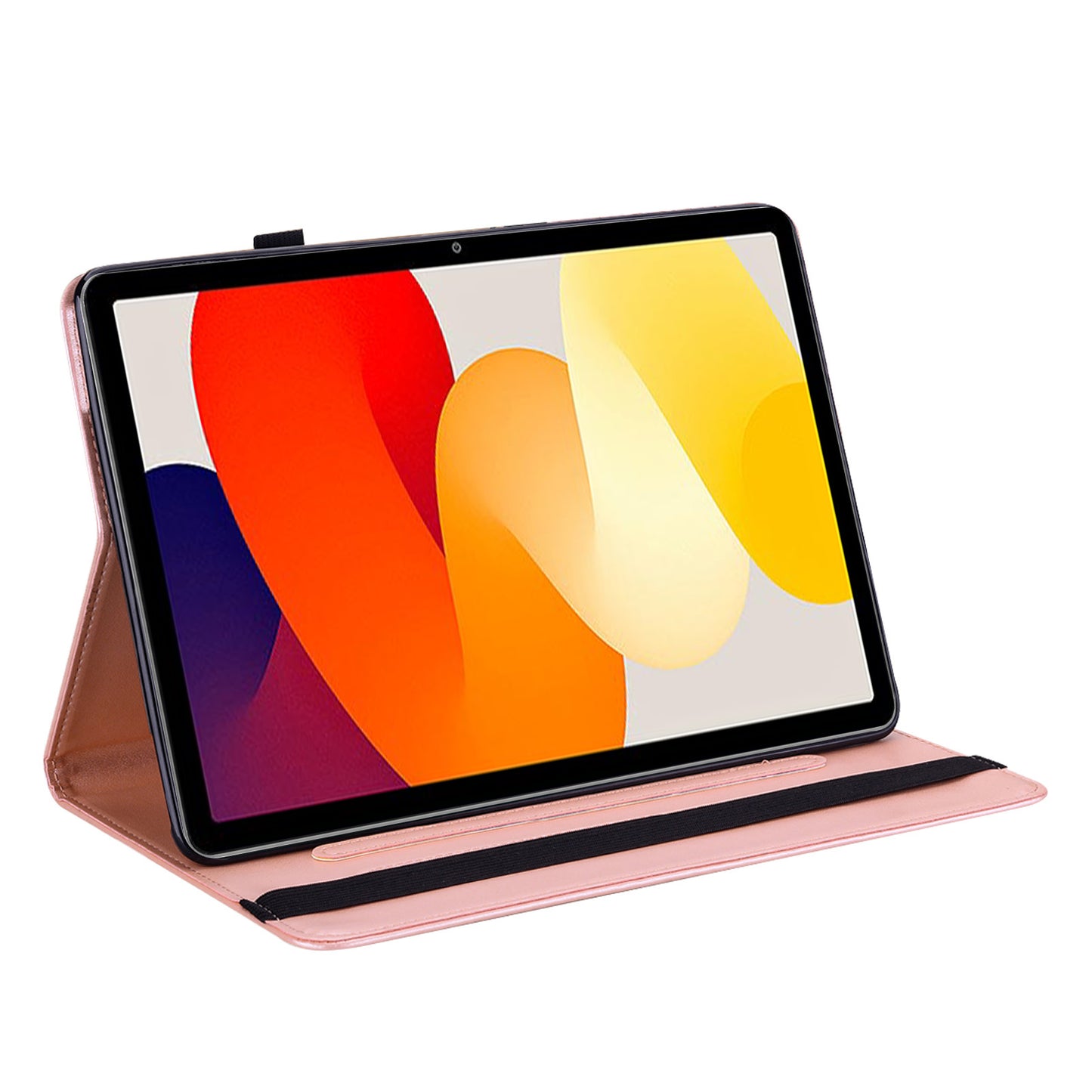 For Xiaomi Redmi Pad SE Case Imprinted PU Leather Tablet Cover with Card Slots