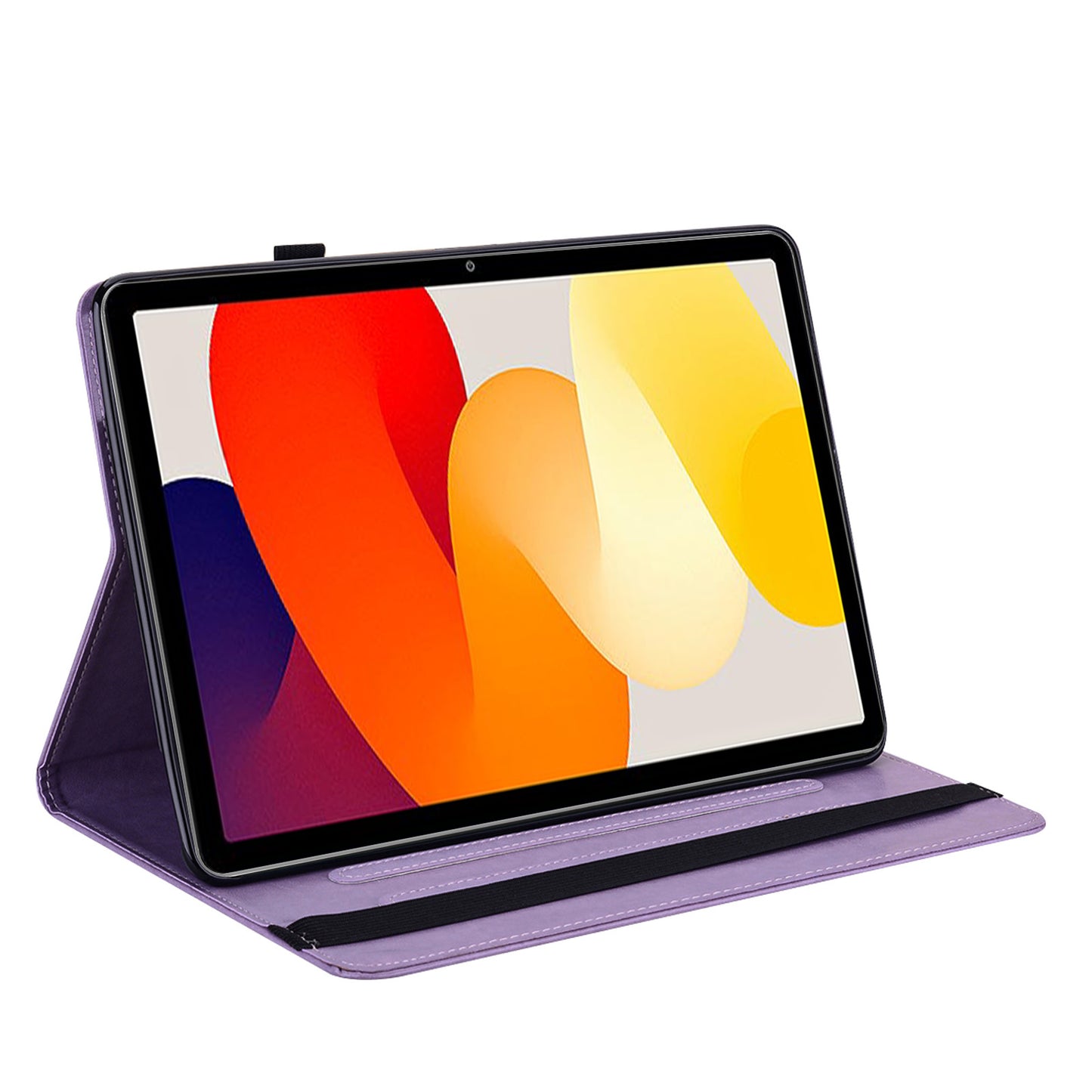 For Xiaomi Redmi Pad SE Case Imprinted PU Leather Tablet Cover with Card Slots