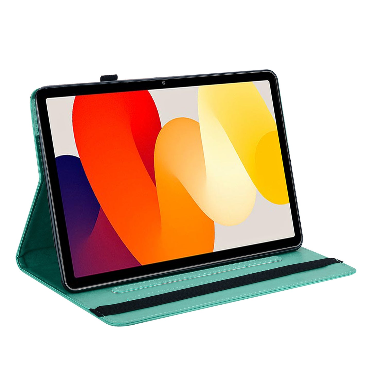 For Xiaomi Redmi Pad SE Case Imprinted PU Leather Tablet Cover with Card Slots