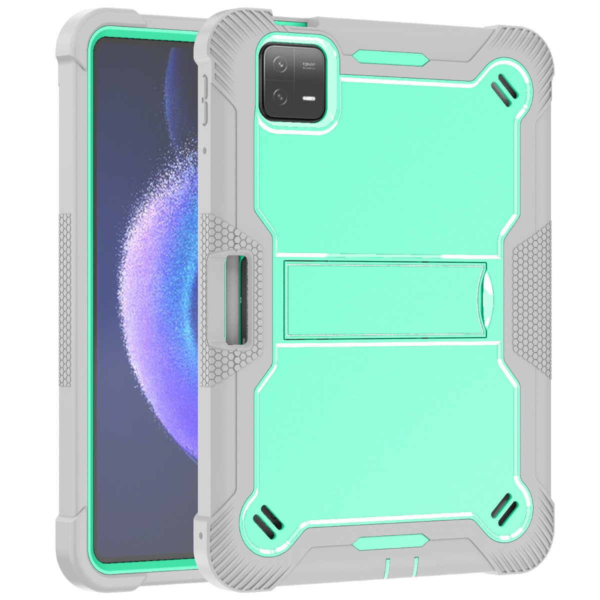 For Xiaomi Pad 6 / Pad 6 Pro Kickstand Tablet Cover Silicone + PC Shockproof Rugged Case