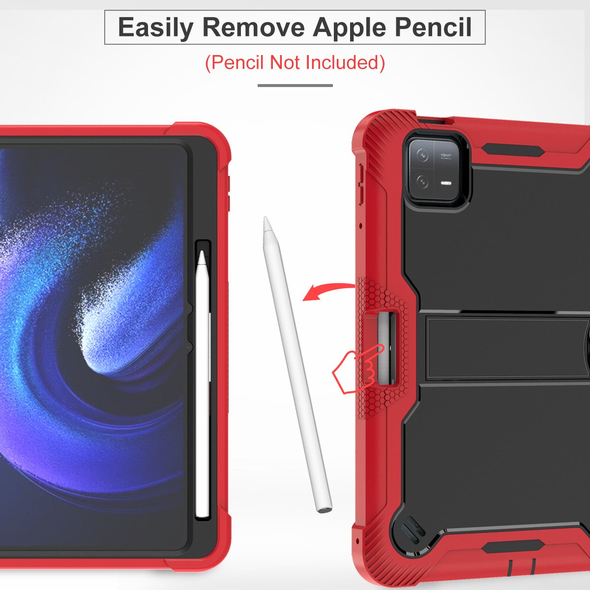 For Xiaomi Pad 6 / Pad 6 Pro Kickstand Tablet Cover Silicone + PC Shockproof Rugged Case