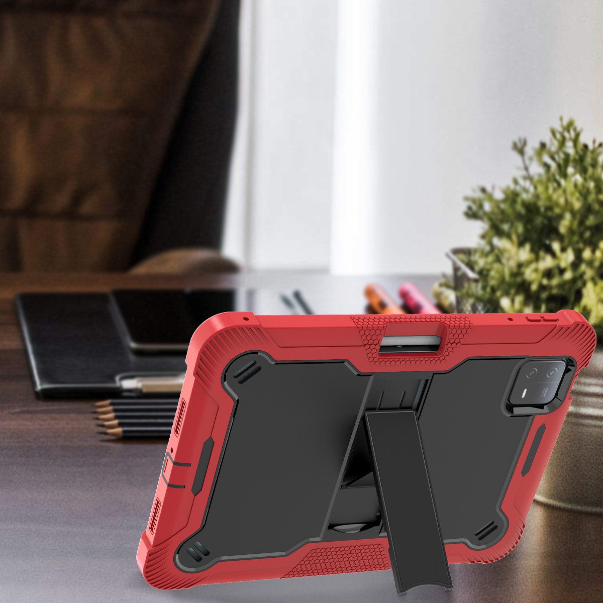 For Xiaomi Pad 6 / Pad 6 Pro Kickstand Tablet Cover Silicone + PC Shockproof Rugged Case