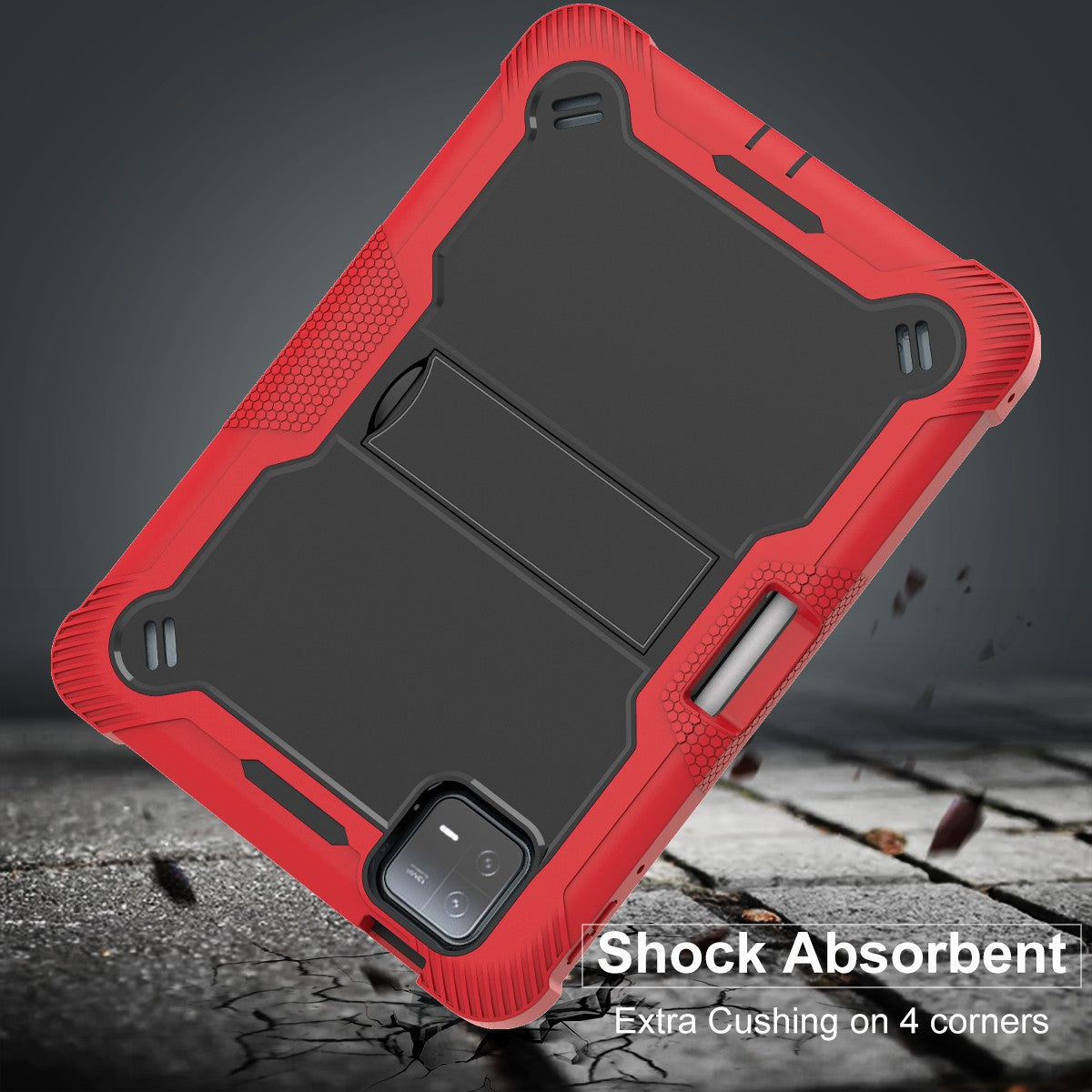 For Xiaomi Pad 6 / Pad 6 Pro Kickstand Tablet Cover Silicone + PC Shockproof Rugged Case