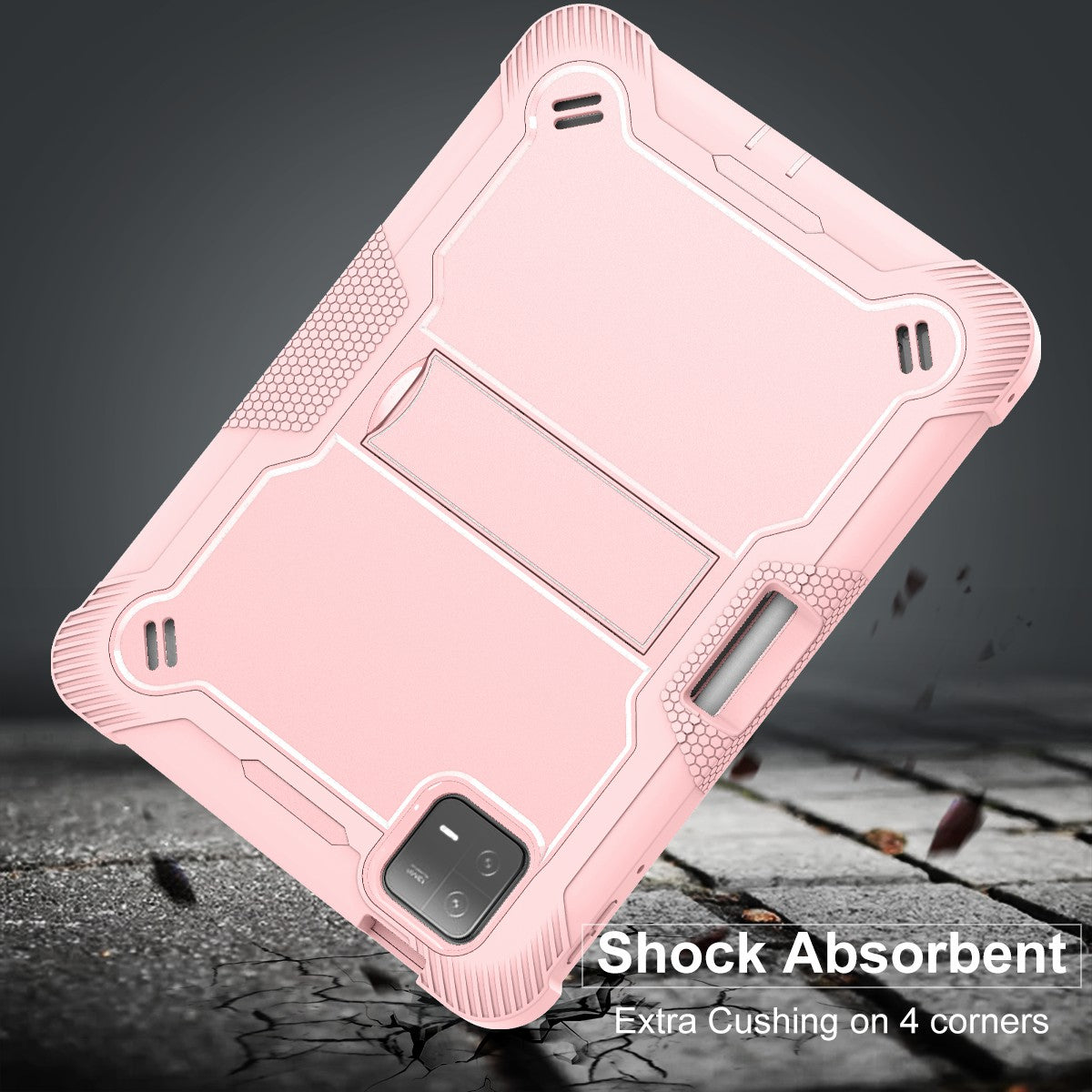 For Xiaomi Pad 6 / Pad 6 Pro Kickstand Tablet Cover Silicone + PC Shockproof Rugged Case