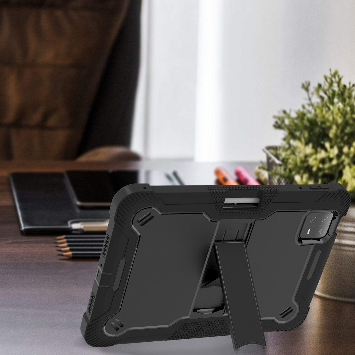 For Xiaomi Pad 6 / Pad 6 Pro Kickstand Tablet Cover Silicone + PC Shockproof Rugged Case