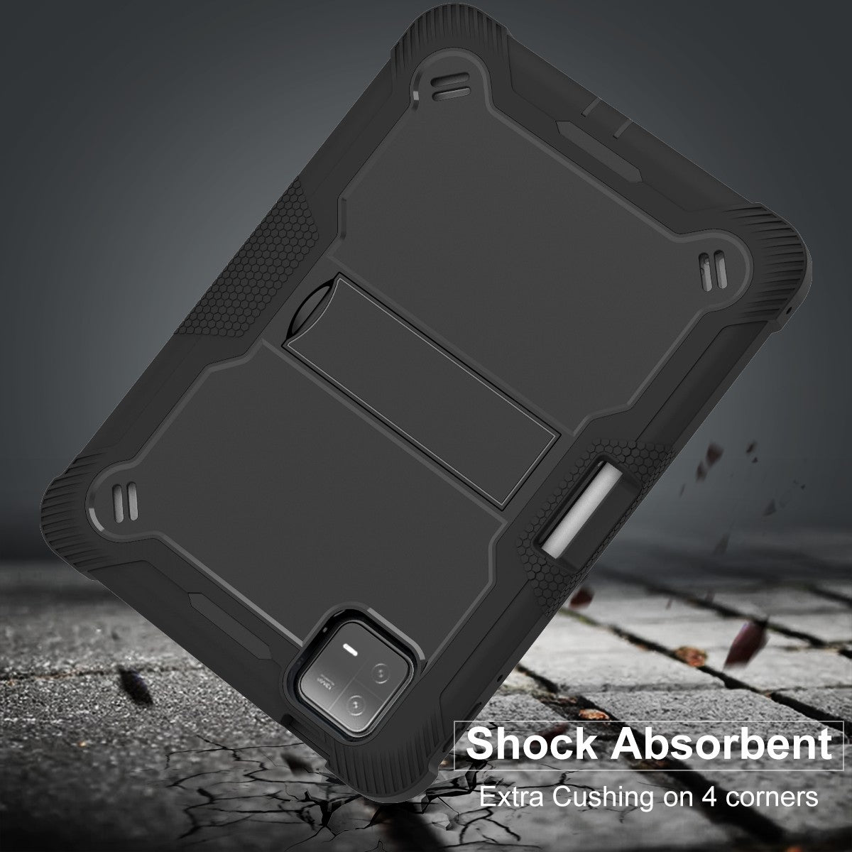 For Xiaomi Pad 6 / Pad 6 Pro Kickstand Tablet Cover Silicone + PC Shockproof Rugged Case