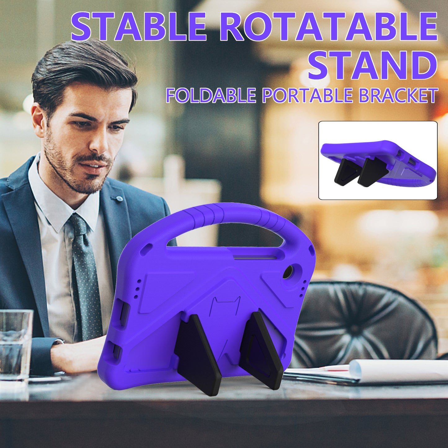 For Samsung Galaxy Tab A9 Case EVA Shockproof Grip Handle Kickstand Tablet Cover