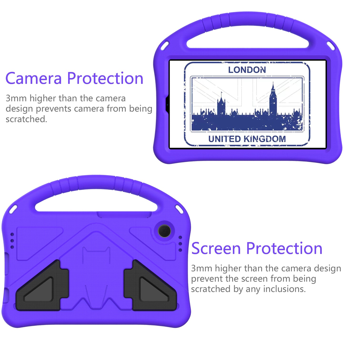 For Samsung Galaxy Tab A9 Case EVA Shockproof Grip Handle Kickstand Tablet Cover