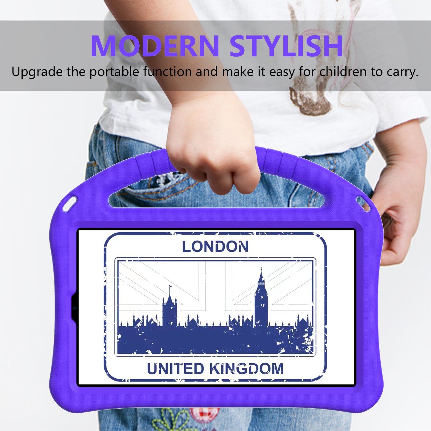 For Samsung Galaxy Tab A9 Case EVA Shockproof Grip Handle Kickstand Tablet Cover