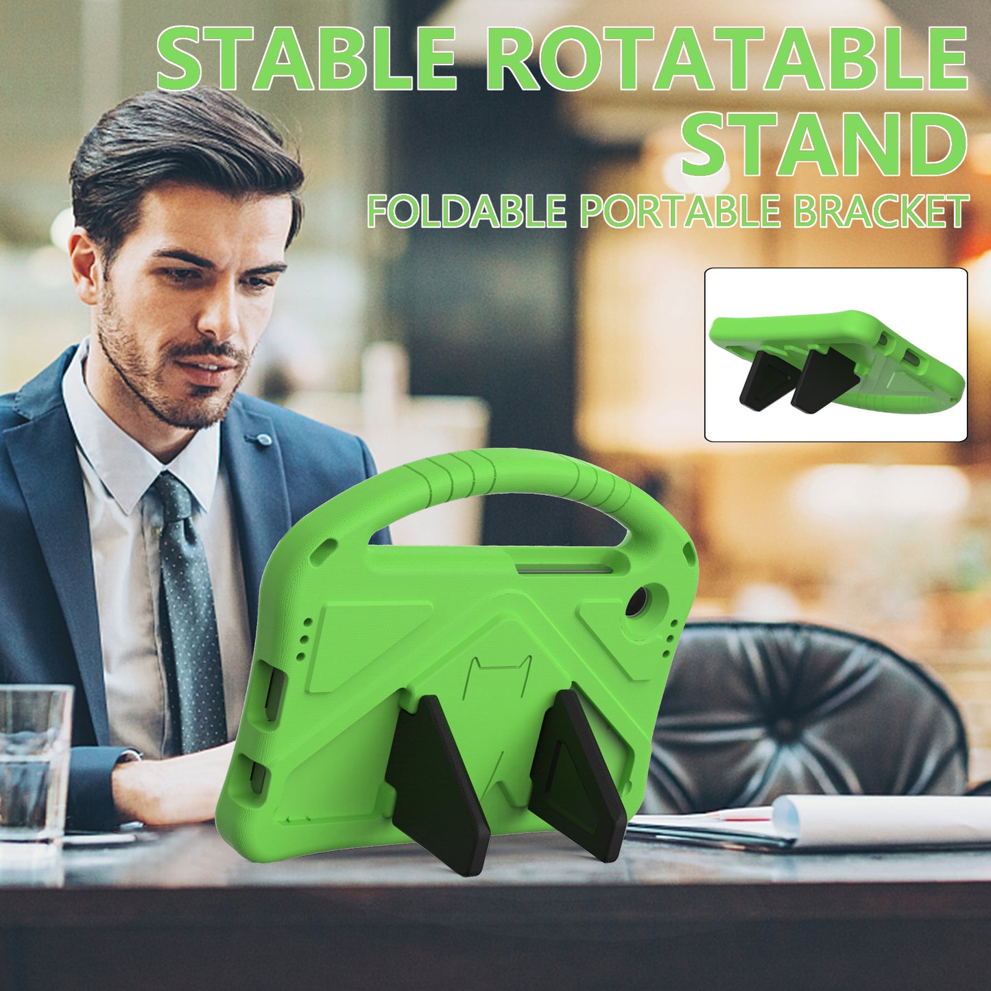 For Samsung Galaxy Tab A9 Case EVA Shockproof Grip Handle Kickstand Tablet Cover
