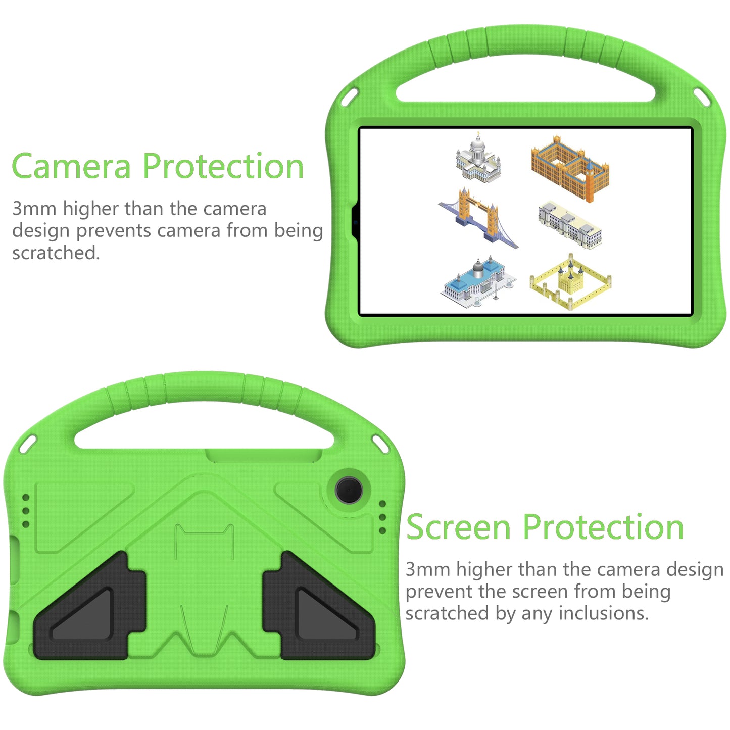 For Samsung Galaxy Tab A9 Case EVA Shockproof Grip Handle Kickstand Tablet Cover