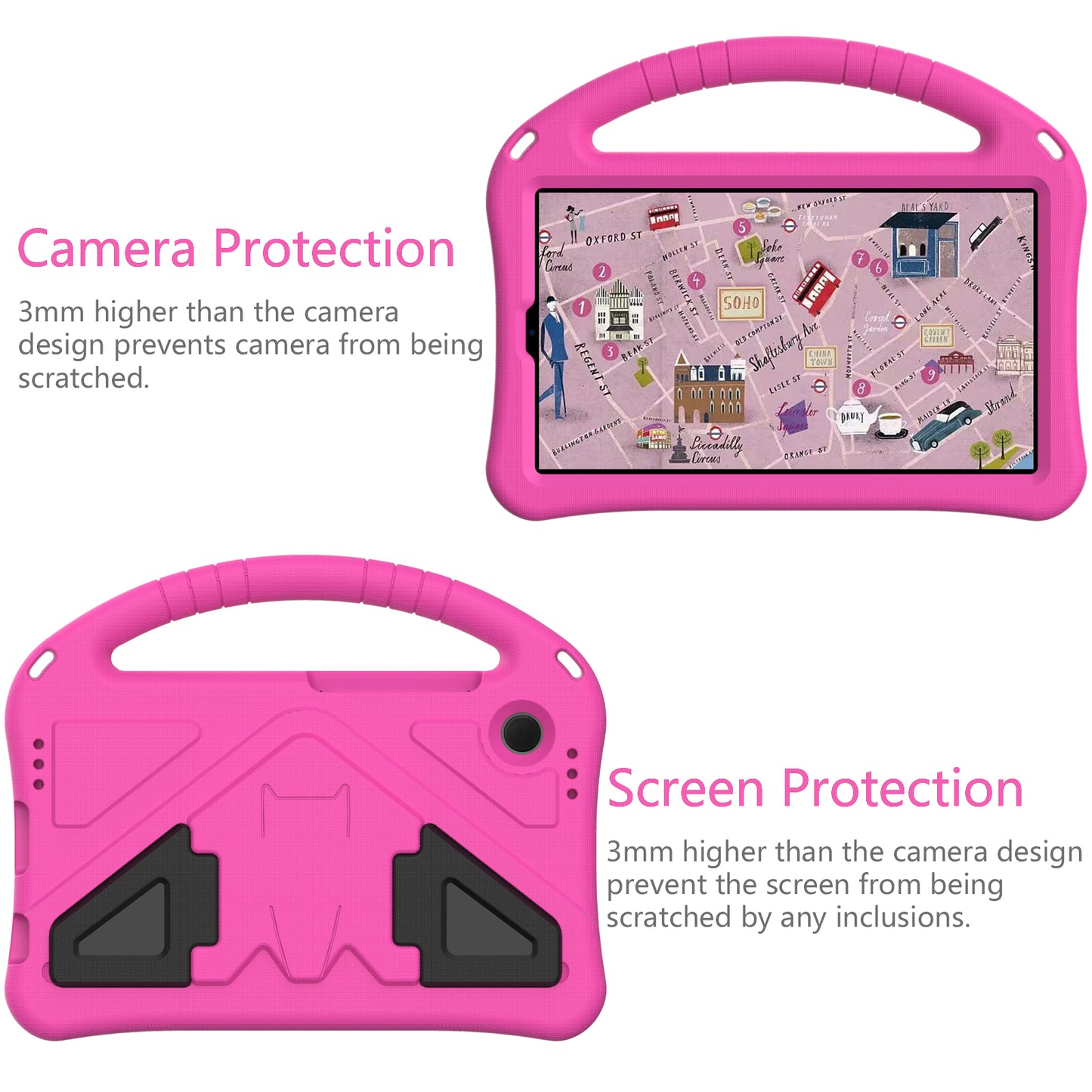 For Samsung Galaxy Tab A9 Case EVA Shockproof Grip Handle Kickstand Tablet Cover