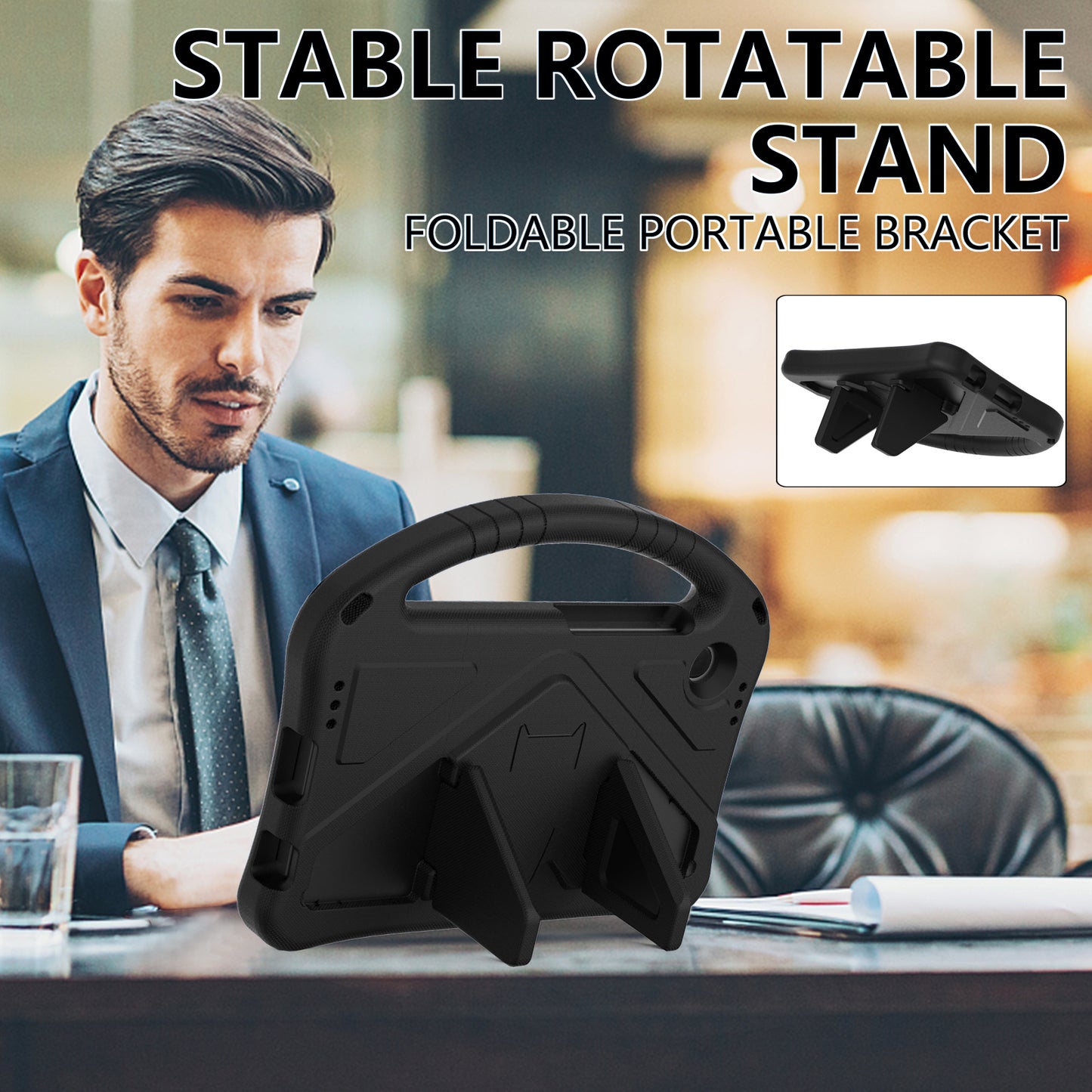For Samsung Galaxy Tab A9 Case EVA Shockproof Grip Handle Kickstand Tablet Cover