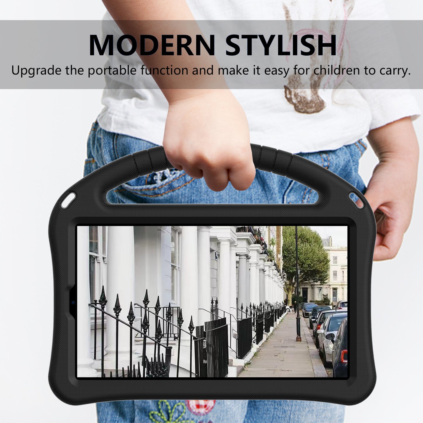 For Samsung Galaxy Tab A9 Case EVA Shockproof Grip Handle Kickstand Tablet Cover