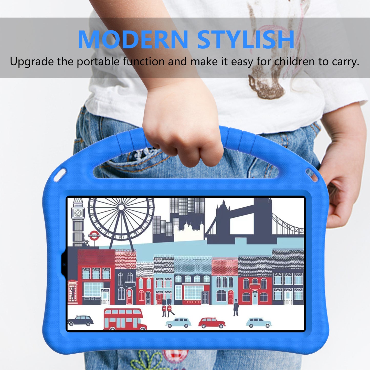 For Samsung Galaxy Tab A9 Case EVA Shockproof Grip Handle Kickstand Tablet Cover