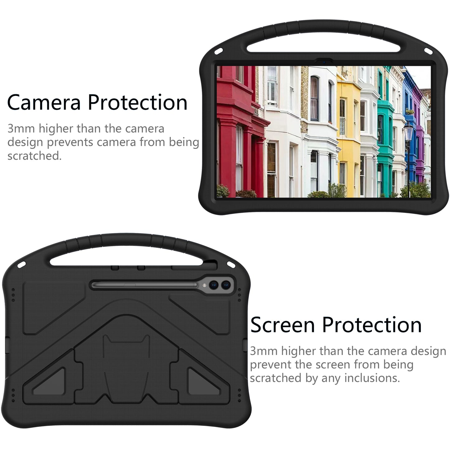 Shockproof Cover for Samsung Galaxy Tab S9 Ultra / S8 Ultra , Handle Kickstand Protective EVA Tablet Case
