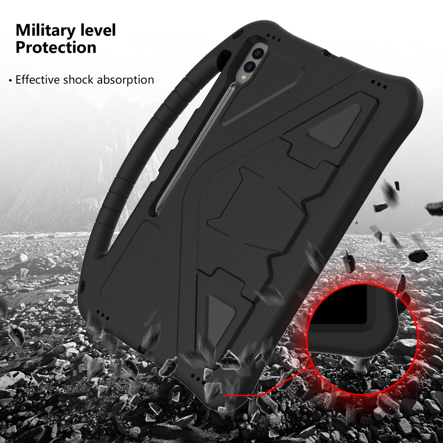 Shockproof Cover for Samsung Galaxy Tab S9 Ultra / S8 Ultra , Handle Kickstand Protective EVA Tablet Case