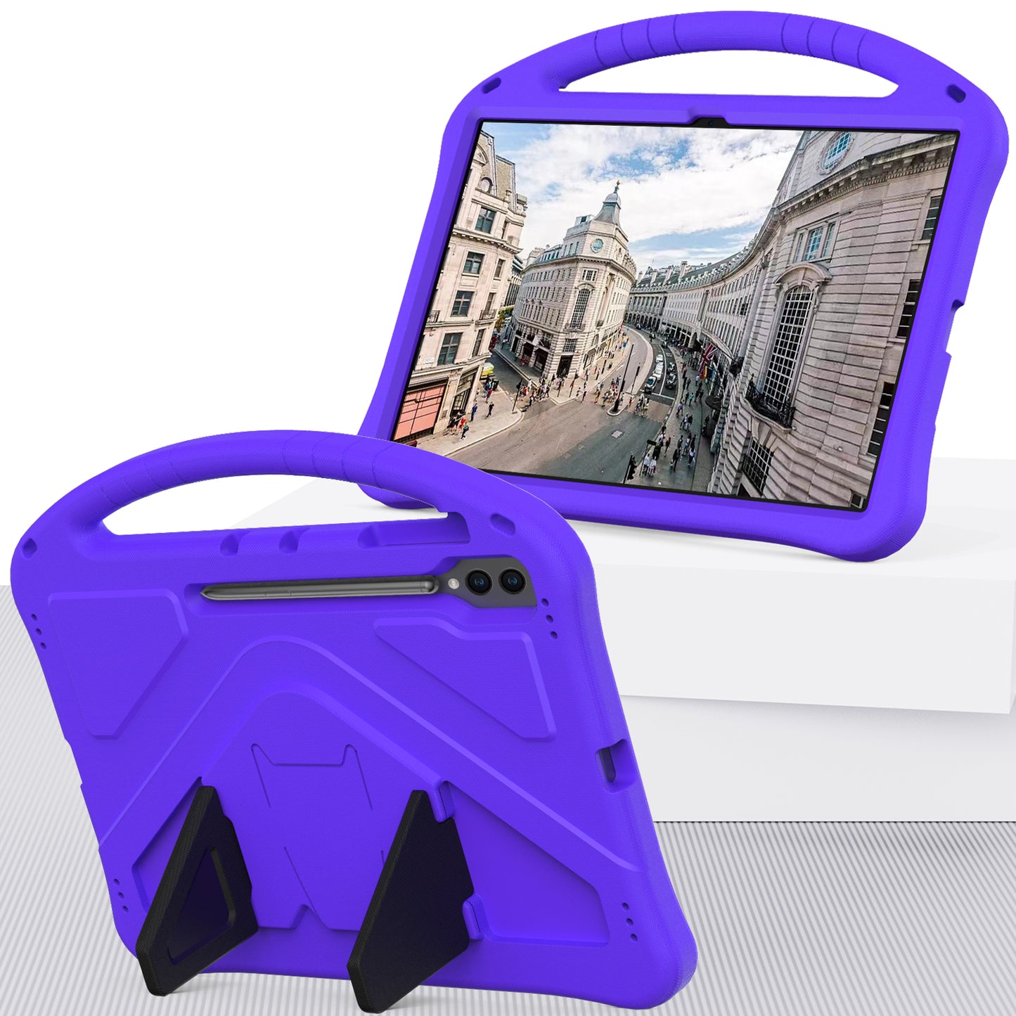 Shockproof Cover for Samsung Galaxy Tab S9 Ultra / S8 Ultra , Handle Kickstand Protective EVA Tablet Case
