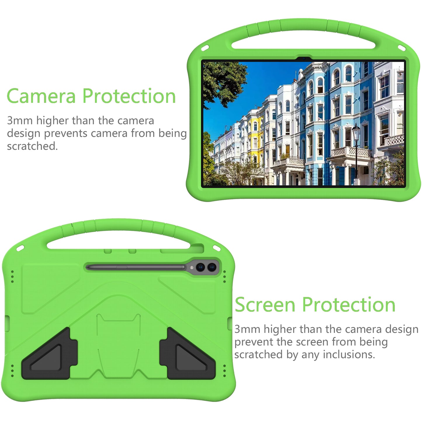 Shockproof Cover for Samsung Galaxy Tab S9 Ultra / S8 Ultra , Handle Kickstand Protective EVA Tablet Case