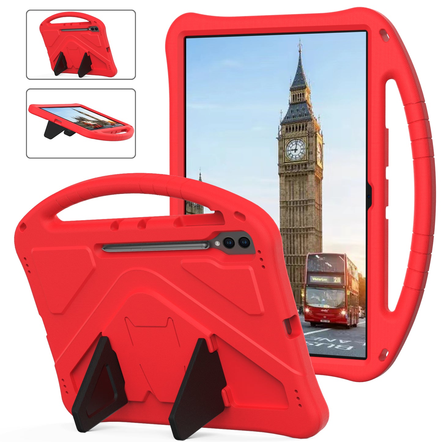 Shockproof Cover for Samsung Galaxy Tab S9 Ultra / S8 Ultra , Handle Kickstand Protective EVA Tablet Case
