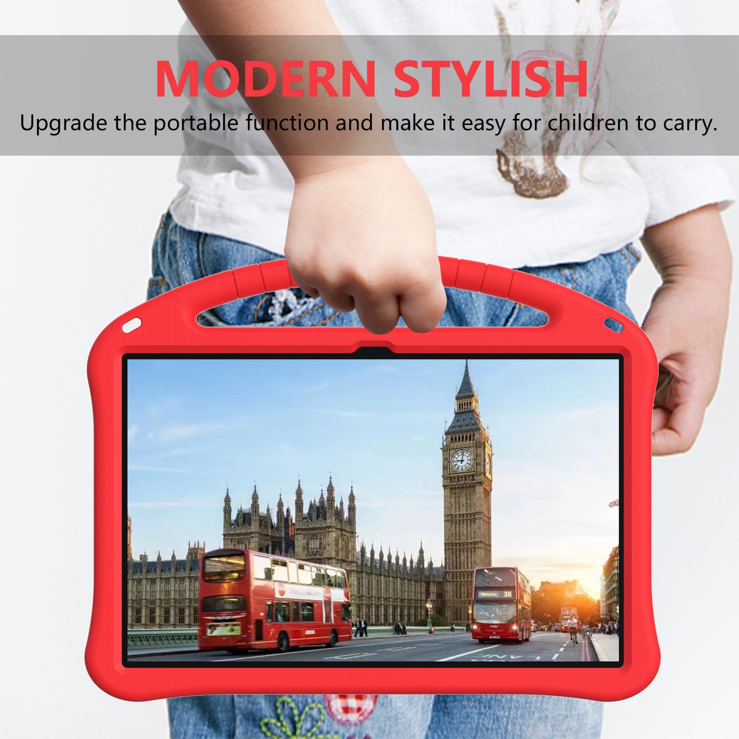 Shockproof Cover for Samsung Galaxy Tab S9 Ultra / S8 Ultra , Handle Kickstand Protective EVA Tablet Case