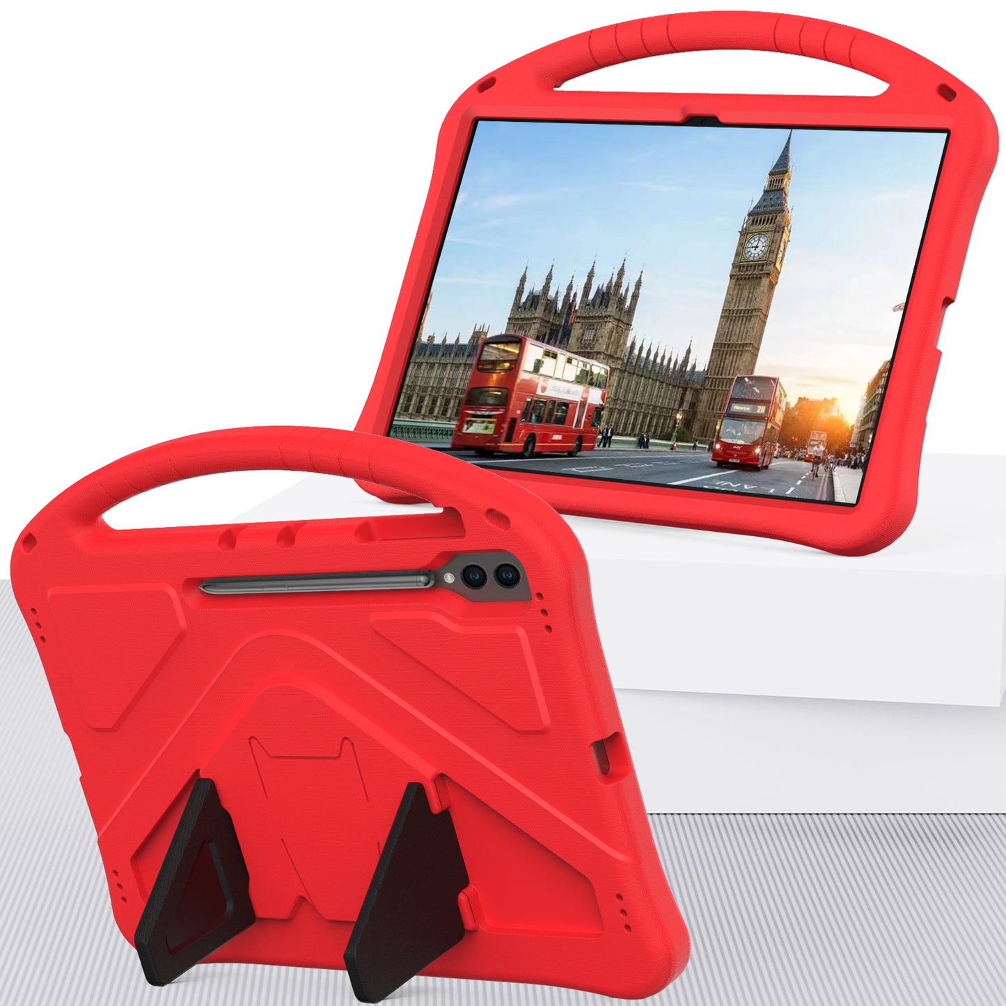 Shockproof Cover for Samsung Galaxy Tab S9 Ultra / S8 Ultra , Handle Kickstand Protective EVA Tablet Case